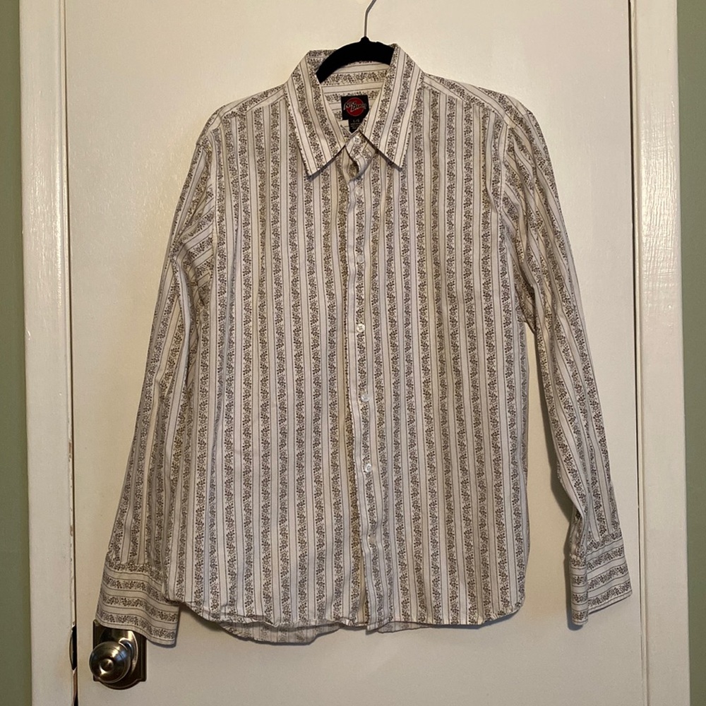 Nick Danger men’s long sleeve button down shirt size L